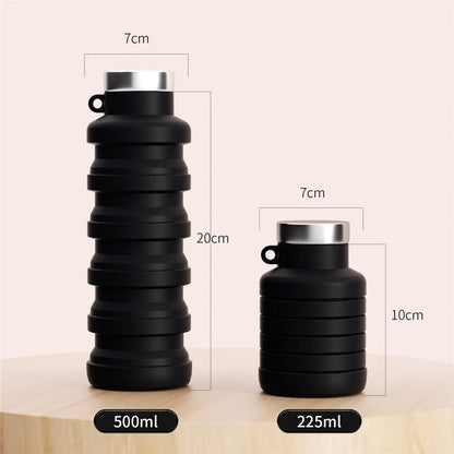 500ml Collapsible Silicone Sports Water Bottle