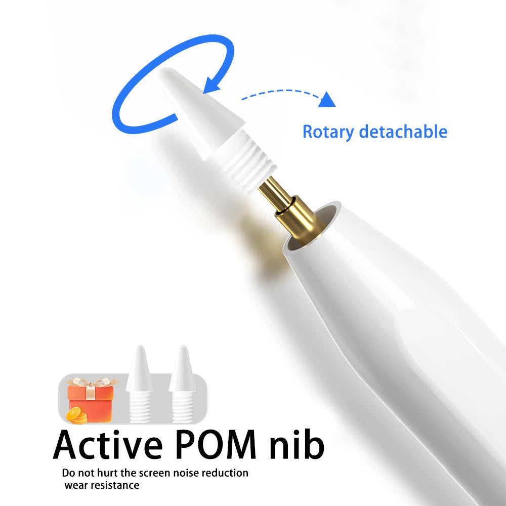 Rechargeable iPad Stylus with Palm Rejection & Magnetic Attachment