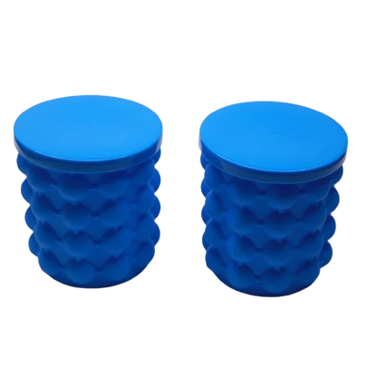 Portable Silicone Ice Cube Mold and Ice Storage Bucket with Lid
