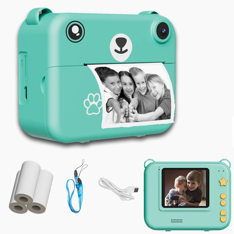 Kids Digital Instant Print Camera with 1080P Video