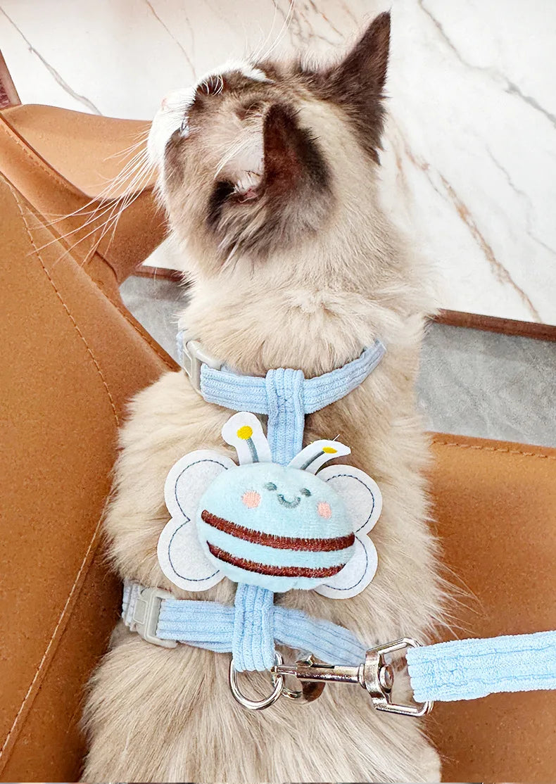 Escape-Proof Adjustable Cat Harness & Lead Set