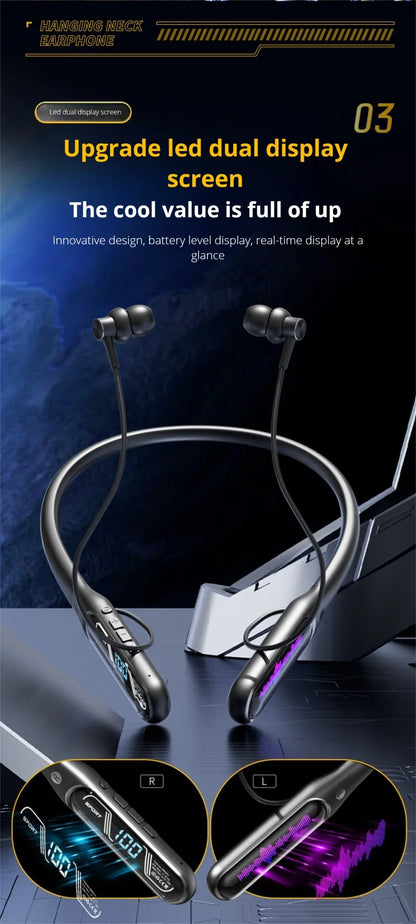 Bluetooth Sports Earphones with HD Microphone & 80-Hour Battery