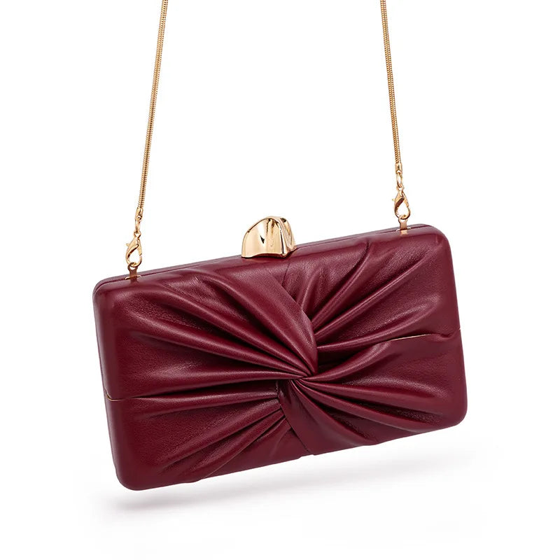 Ruched Evening Clutch Bag