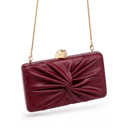Ruched Evening Clutch Bag