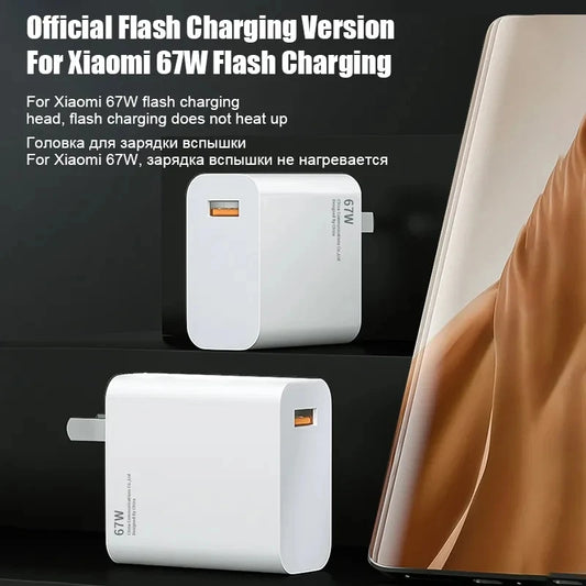 65W USB Fast Charger Adapter with Type-C Cable