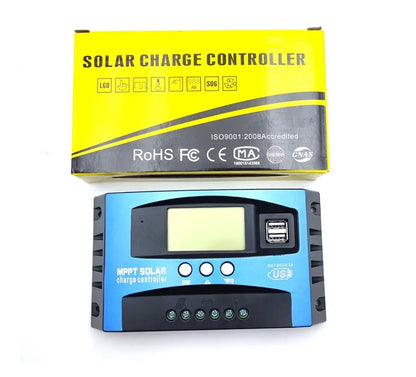 MPPT Solar Charge Controller – 12V/24V LCD Solar Battery Regulator