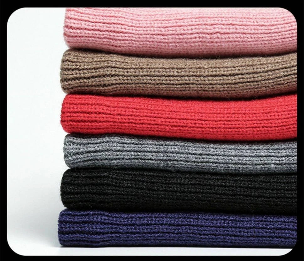 Fleece-Lined Knitted Neck Warmer