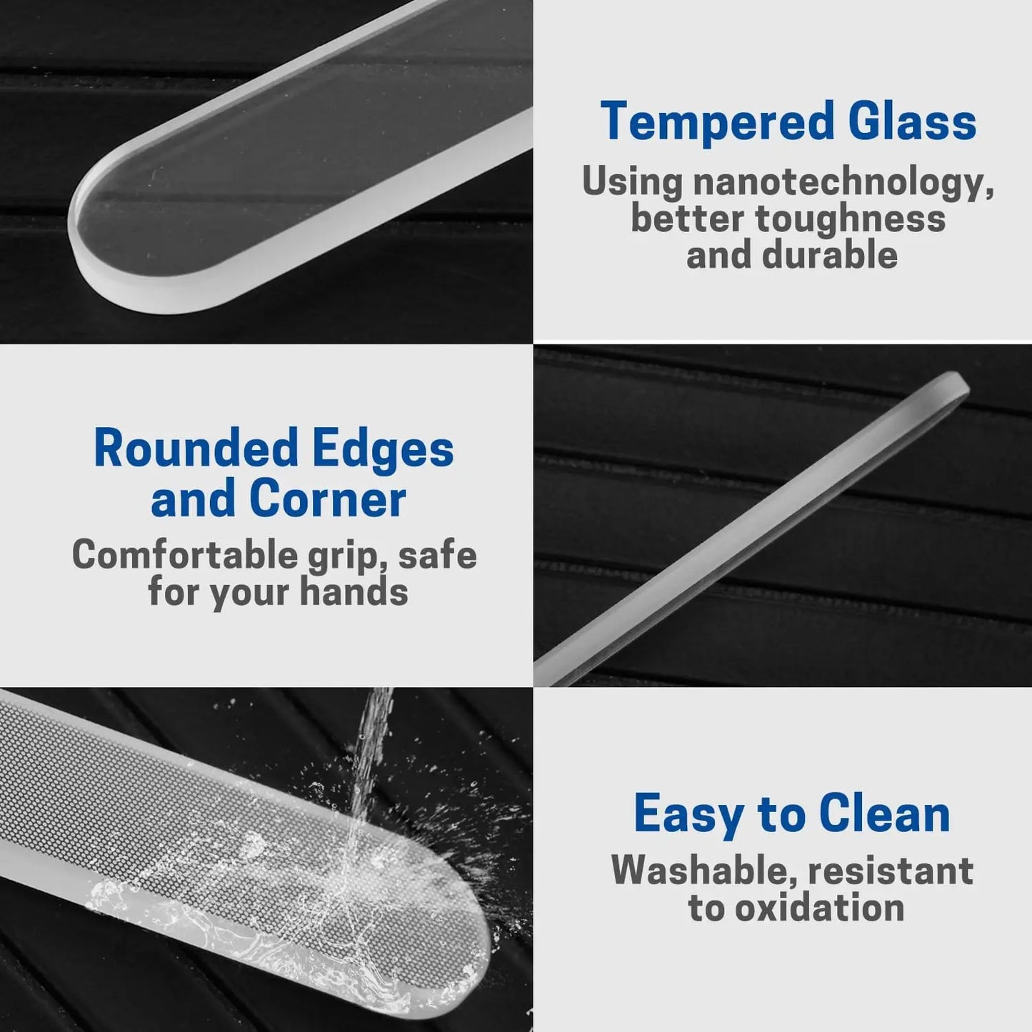 Glass Foot Rasp Heel File for Callus and Hard Skin Removal