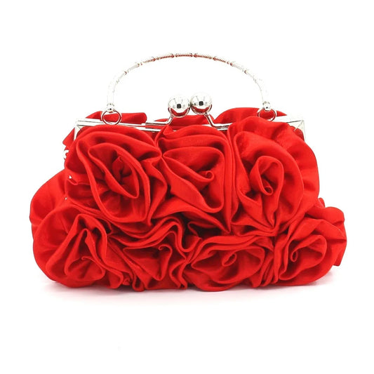Rose Flower Evening Clutch Bag