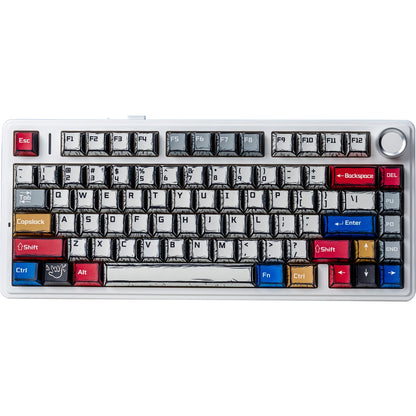 RGB Hot-Swappable Gaming Keyboard with PBT Comic Keycaps
