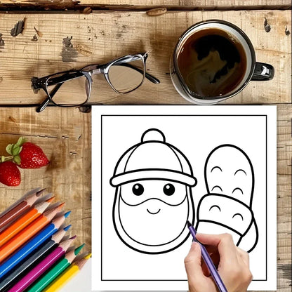 Cute & Simple Adult Colouring Book