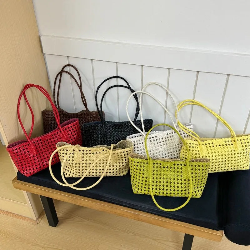 Women’s Hollow-Out Woven Tote Bag