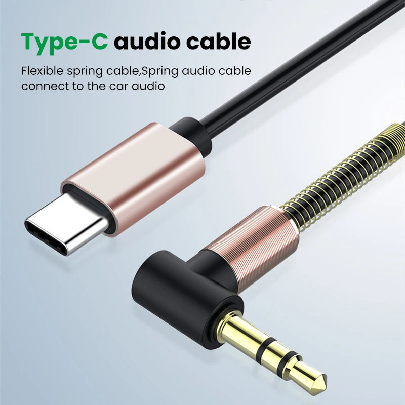 USB-C to 3.5mm Retractable AUX Audio Cable