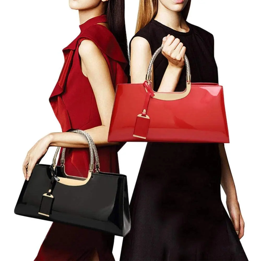 Patent Leather Evening Shoulder Bag