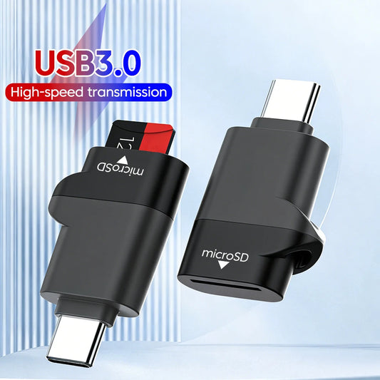 2-in-1 USB Type-C Card Reader Adapter