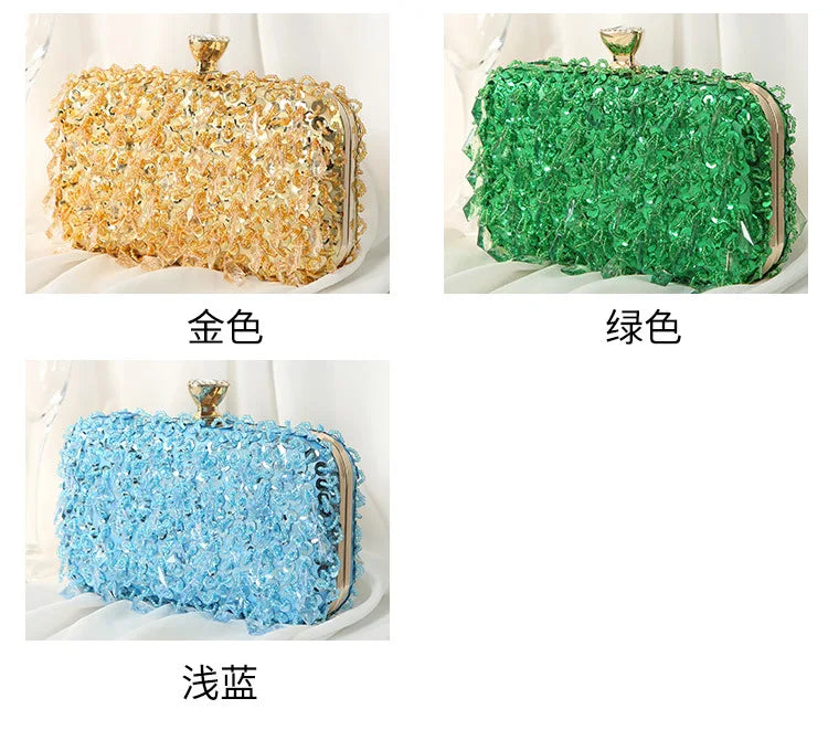 Handmade Beaded Evening Clutch Bag