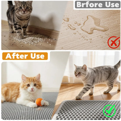 Double-Layer Waterproof Cat Litter Mat