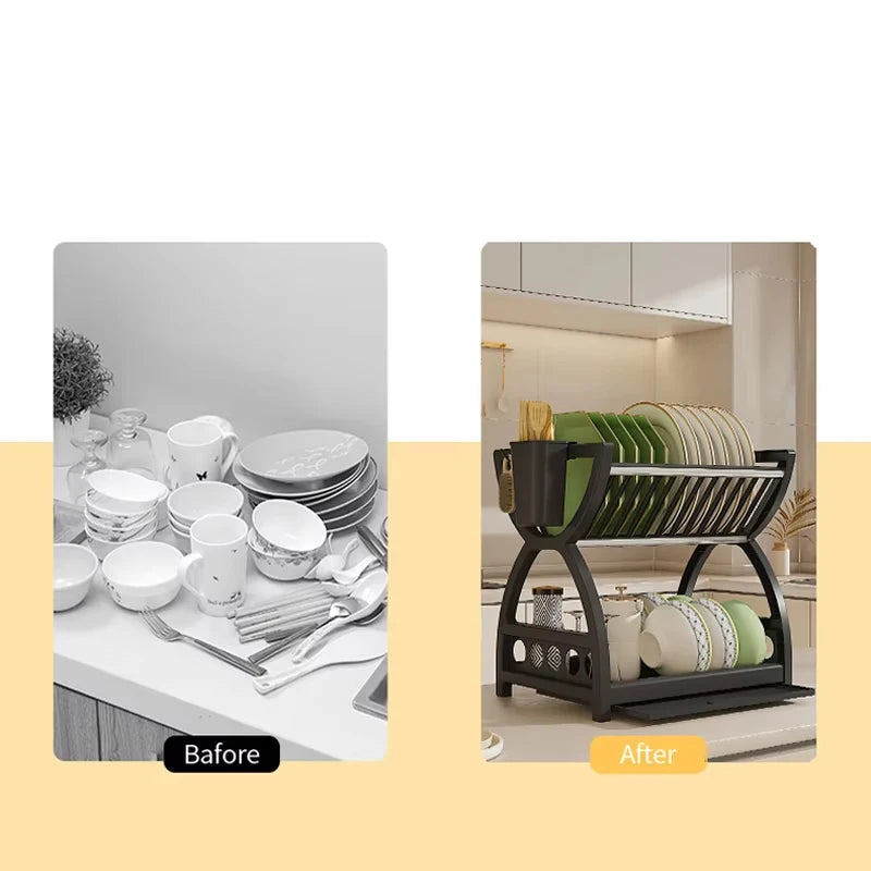 Double-Layer Dish Drying Rack