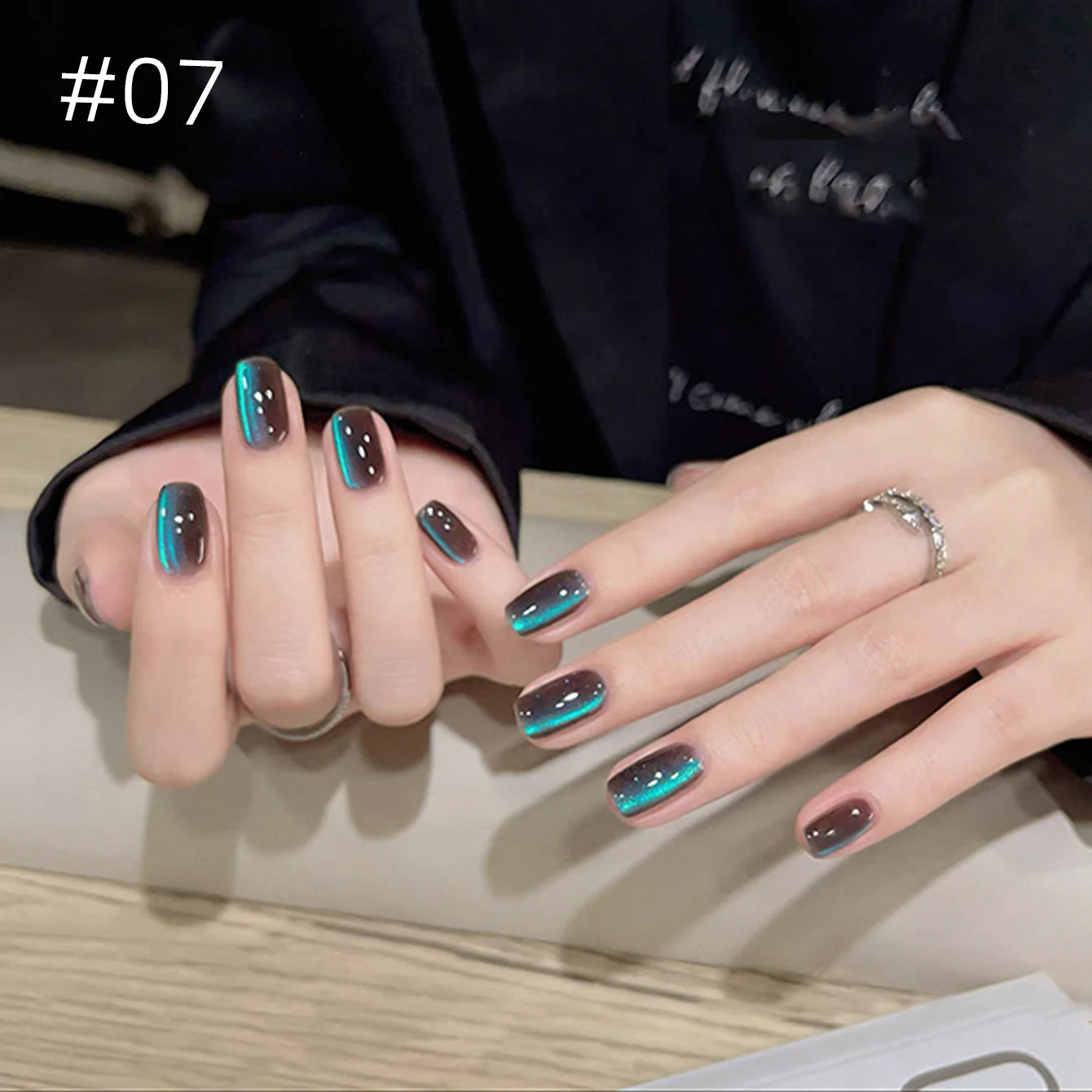 Brown Gold Cat Eye Gel Nail Polish