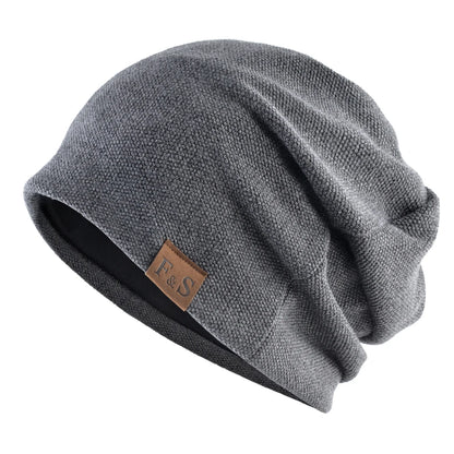 Unisex Cotton Knit Casual Beanie Hat