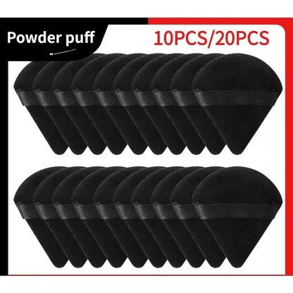Triangle Velvet Makeup Powder Puff Set
