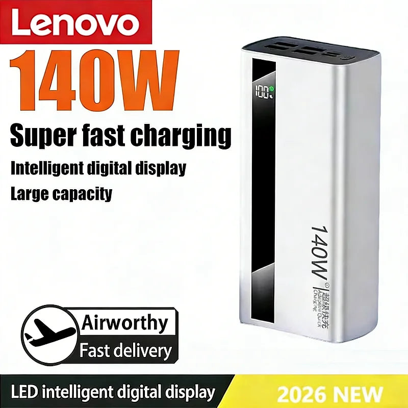Lenovo 140W Fast Charging Power Bank with Digital Display