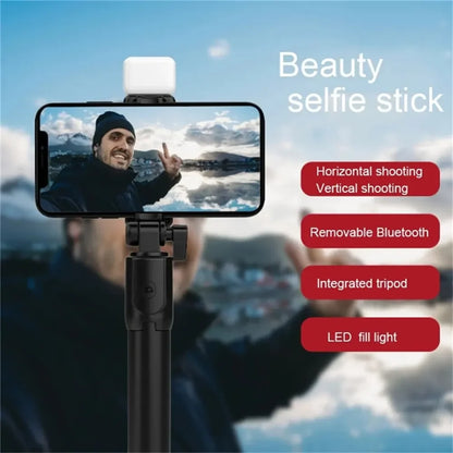 Bluetooth Selfie Stick Tripod with Fill Light