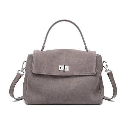 Women’s Suede Leather Flap Shoulder & Crossbody Bag