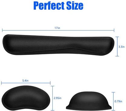 Ergonomic Keyboard & Mouse Wrist Rest Set