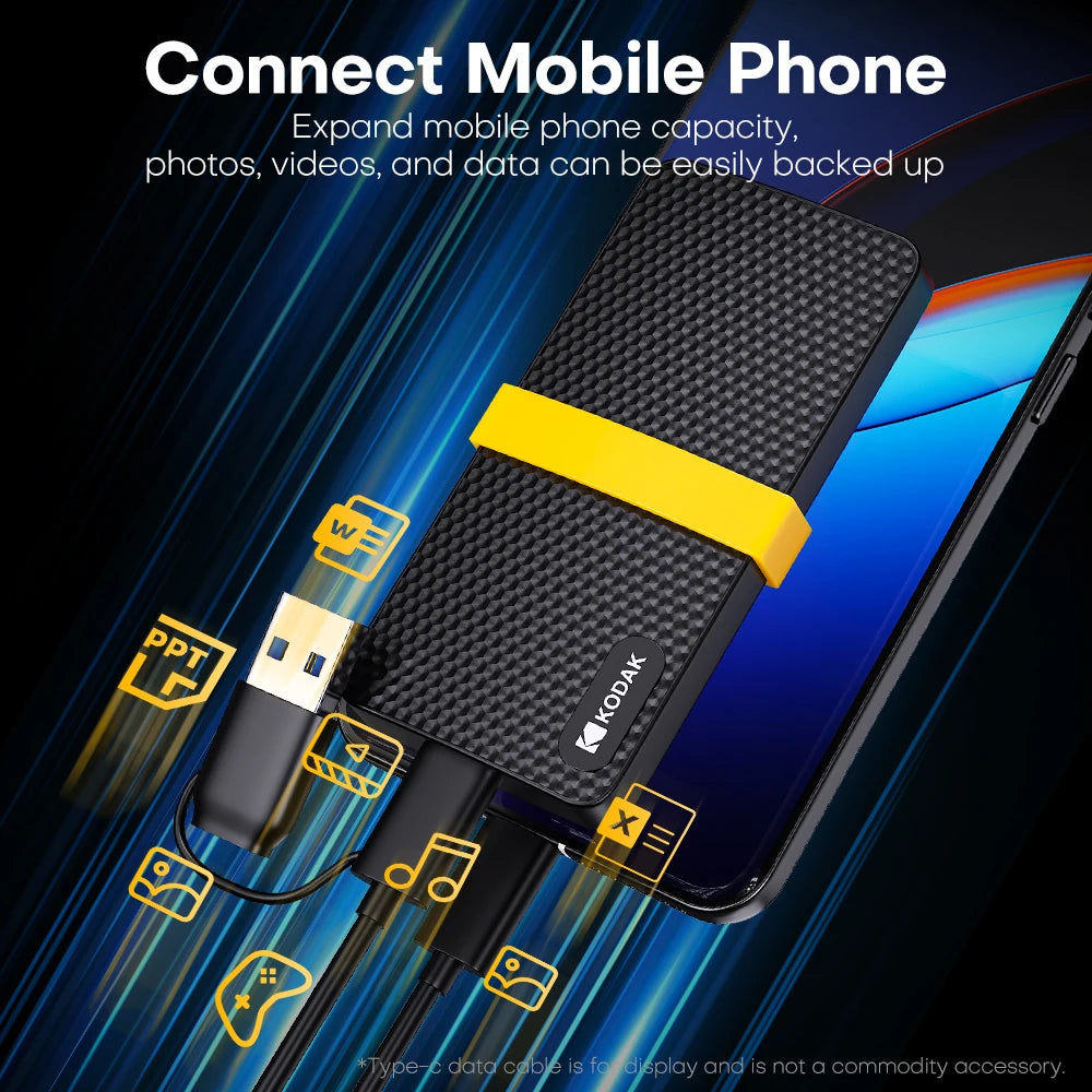 KODAK X200 Portable External SSD USB 3.1 Type-C