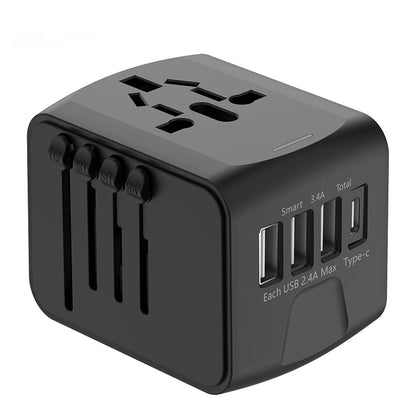 International Travel Adapter with 3 USB & USB-C Fast Charging