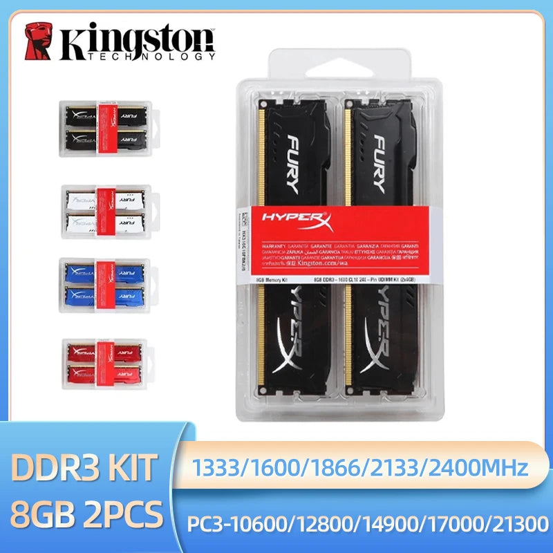 Kingston DDR3 Desktop RAM – 8GB & 16GB Kit