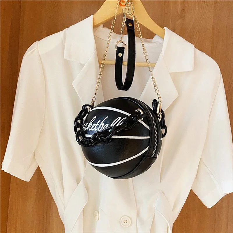 Ball Round Basketball Shape Small Handbag