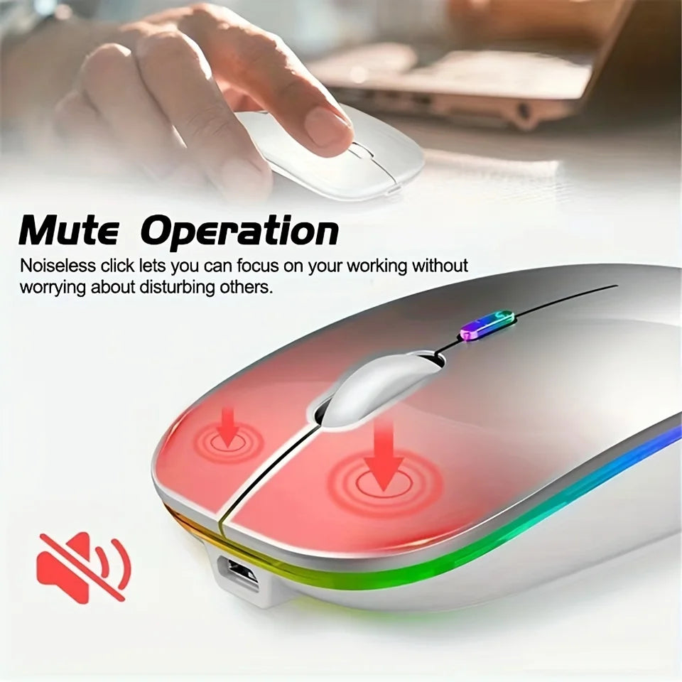 Rechargeable Bluetooth & 2.4GHz Wireless Mouse