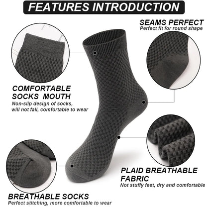 Men’s Bamboo Fiber Business Socks 5 Pairs