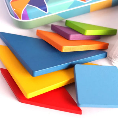Wooden Tangram Puzzle Game for Kids
