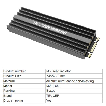 M.2 NVMe SSD Heatsink 2280 with Thermal Pad