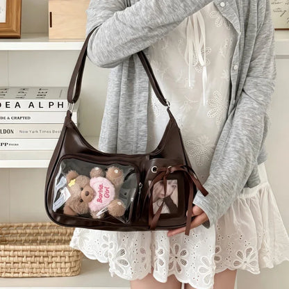 Y2K Transparent Ita Shoulder Bag