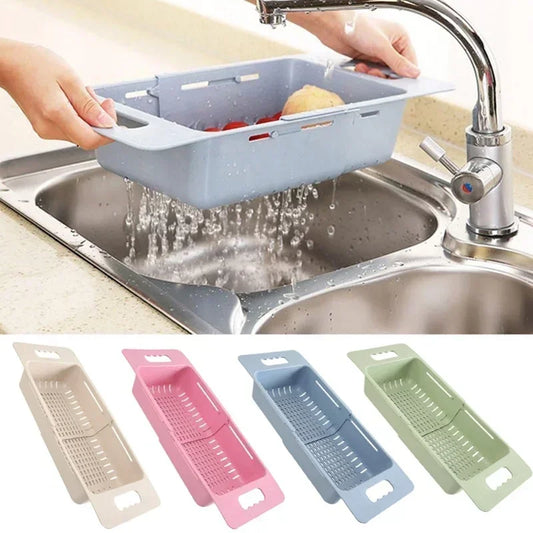Adjustable Over-the-Sink Dish Drainer Basket