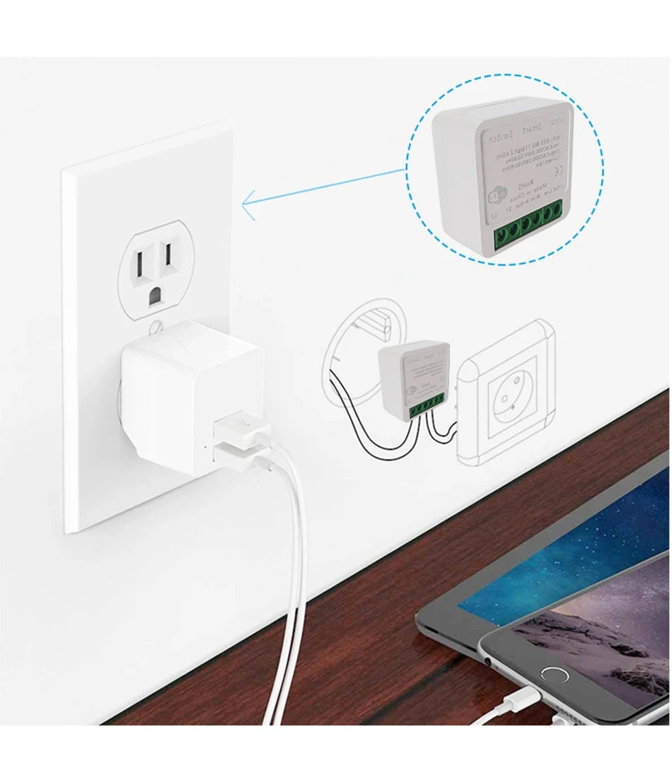 Mini WiFi Smart Switch Module 16A