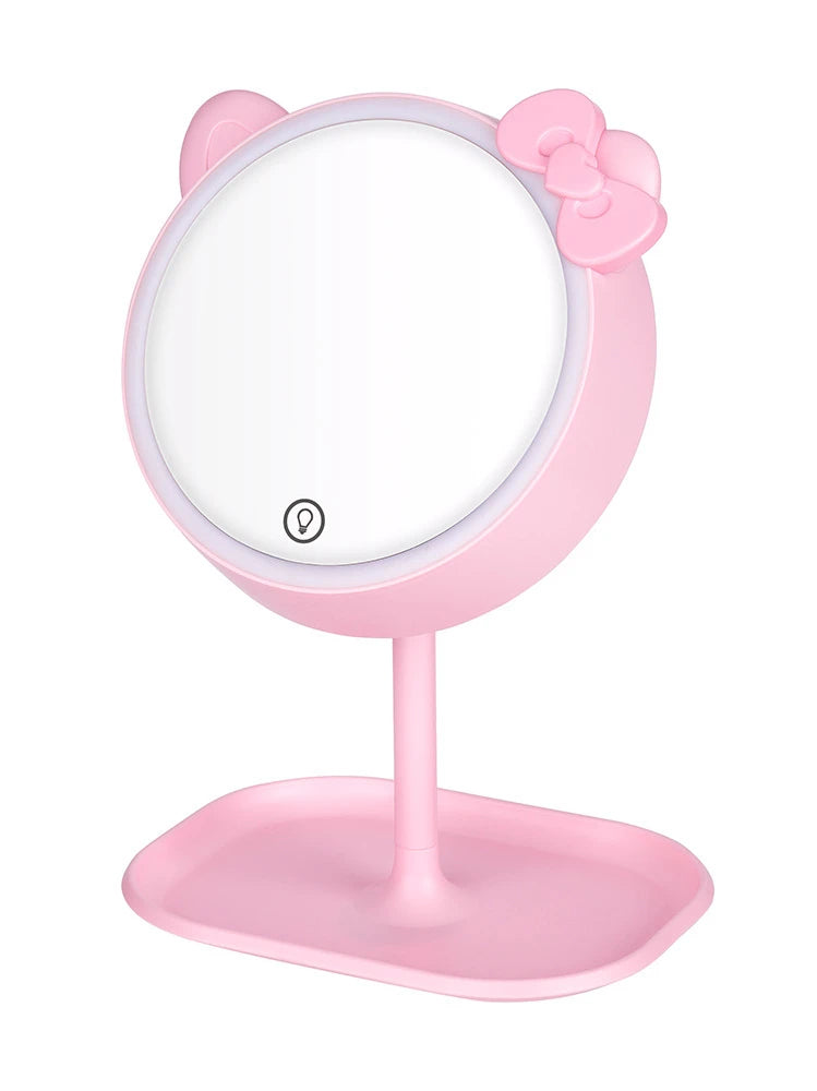 Pink LED Touch Screen Makeup Mirror