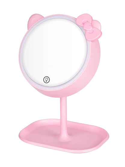 Pink LED Touch Screen Makeup Mirror