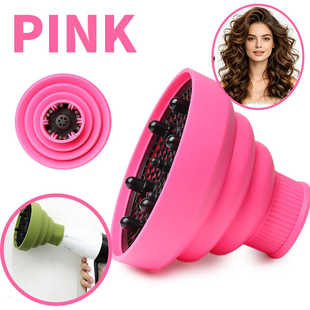 Foldable Silicone Hair Dryer Diffuser Attachment