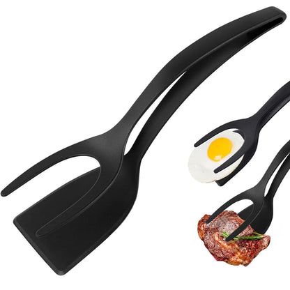 2-in-1 Grip & Flip Spatula Tongs