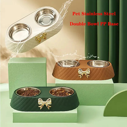 Double Pet Feeding Bowl