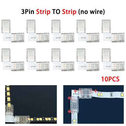 10mm Transparent LED Corner Connectors