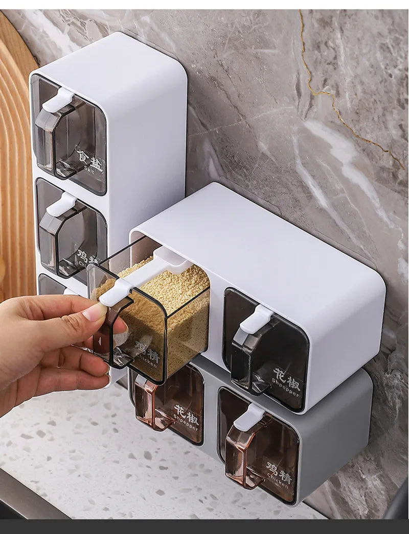 Wall-Mounted Spice Organizer Set