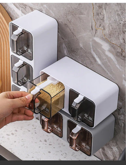 Wall-Mounted Spice Organizer Set