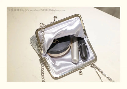 Metallic Sequin Kiss-Lock Bag