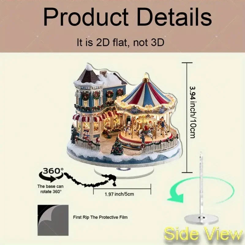 Rotating Christmas Carriage Ornament